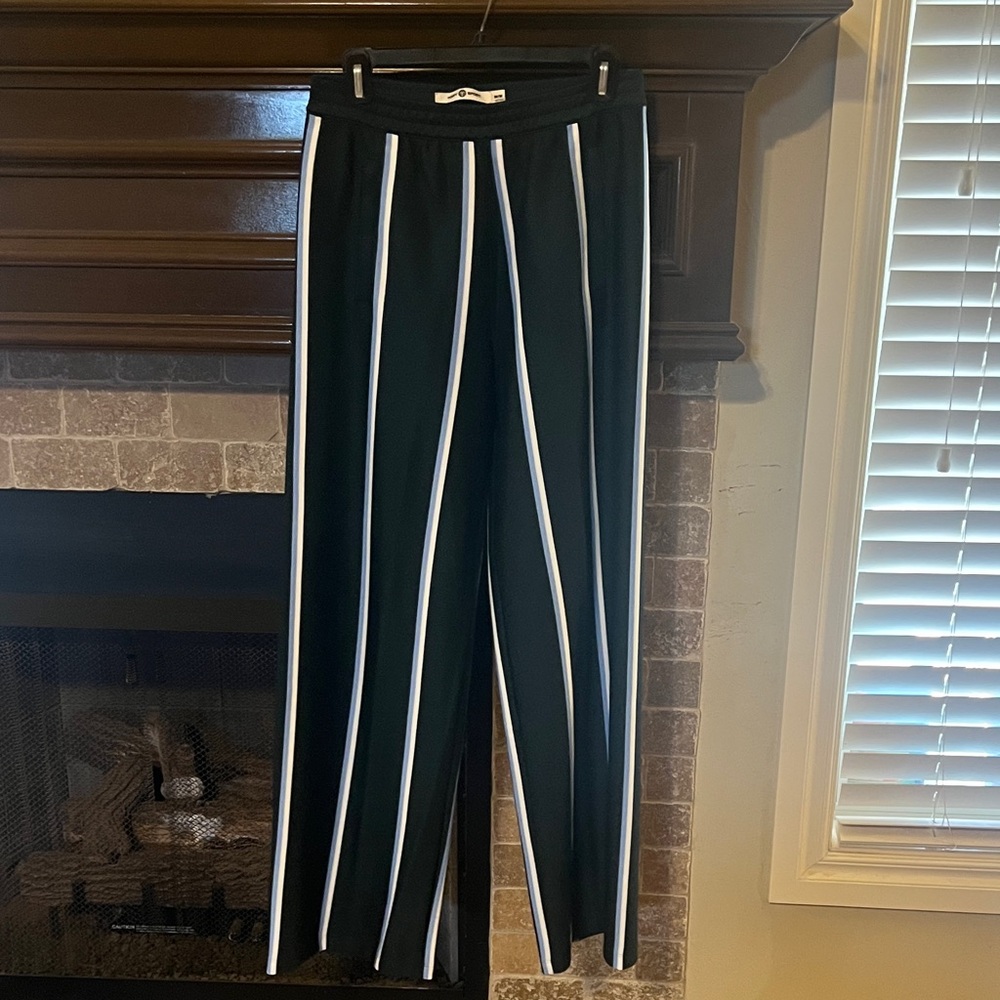 Tory Sport Green Pants with White Stripes